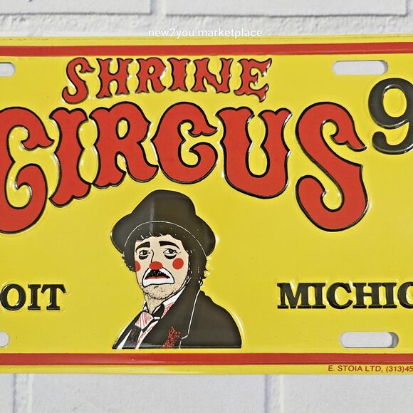 1993 Shrine Circus Detroit Michigan License Plate vintage collectible item - Picture 4 of 7